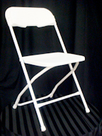 Rental store for CHAIR,  WHITE FOLDING  OLDER  SCUFFED in Kingsport TN