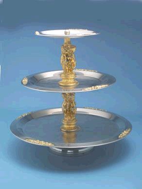 Rental store for TRAY, SERVING 3 TIER GOLD TRIM in Kingsport TN