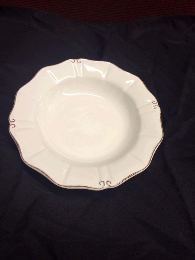 Rental store for PLATE, IVORY  BOWL  SCALLOPED RUSTIC in Kingsport TN