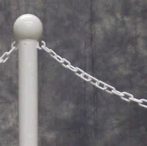 Rental store for BARRIER CHAIN,  WHITE PLASTIC   1O FT. in Kingsport TN