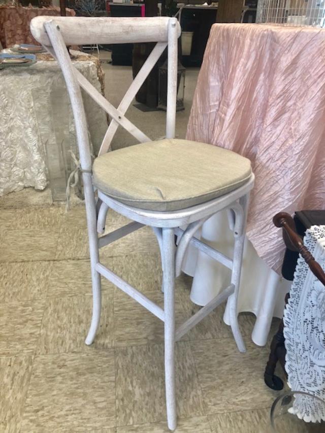 Rental store for BAR STOOL,  X BACK  WITH CUSHION in Kingsport TN