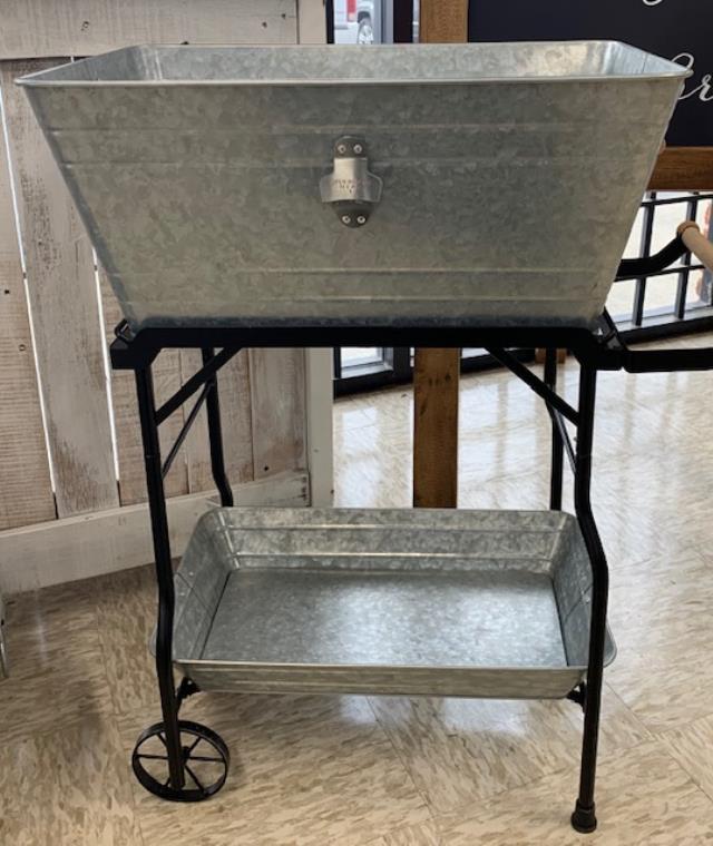 Rental store for GALVANIZED  BEVERAGE IRON STAND  2 TRAY in Kingsport TN
