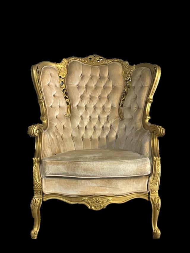 Rental store for VINTAGE CHAIR   VELVET  GOLD FRAME in Kingsport TN