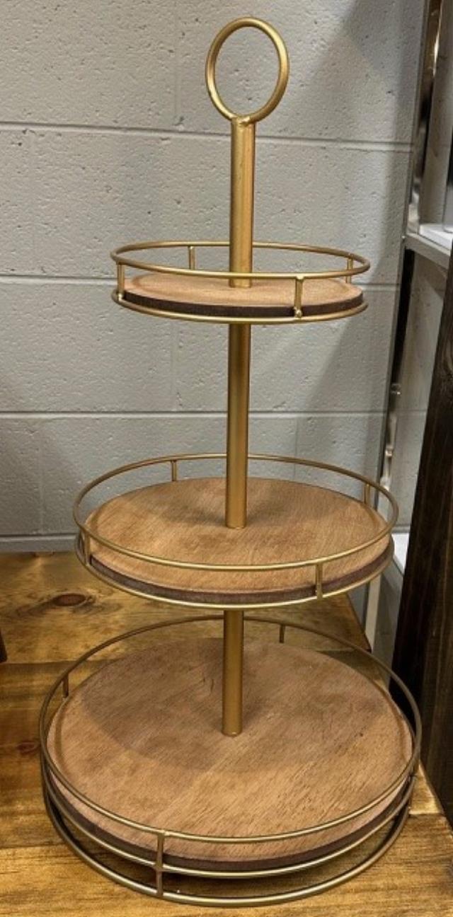 Rental store for TRAY, WOOD GOLD  3 TIER in Kingsport TN