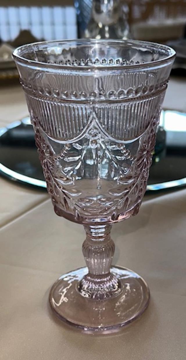 Rental store for GLASS,  PINK  GOBLET 10 OZ. in Kingsport TN