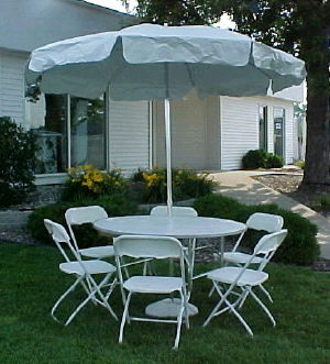 Rental store for WHITE UMBRELLA  GOES WITH 4 FT TABLE_ in Kingsport TN